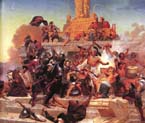 storming of the teocalli by cortez and his troops